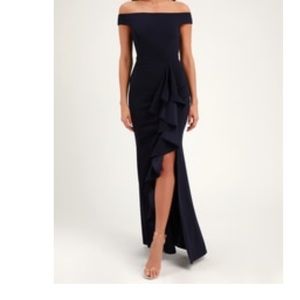 Navy blue gown